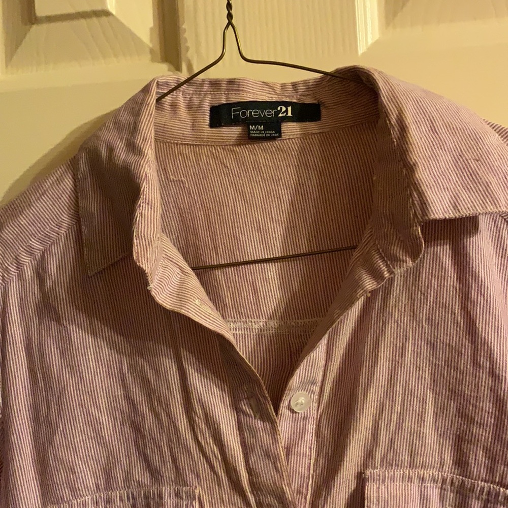Striped button down blouse - Picture 2 of 4
